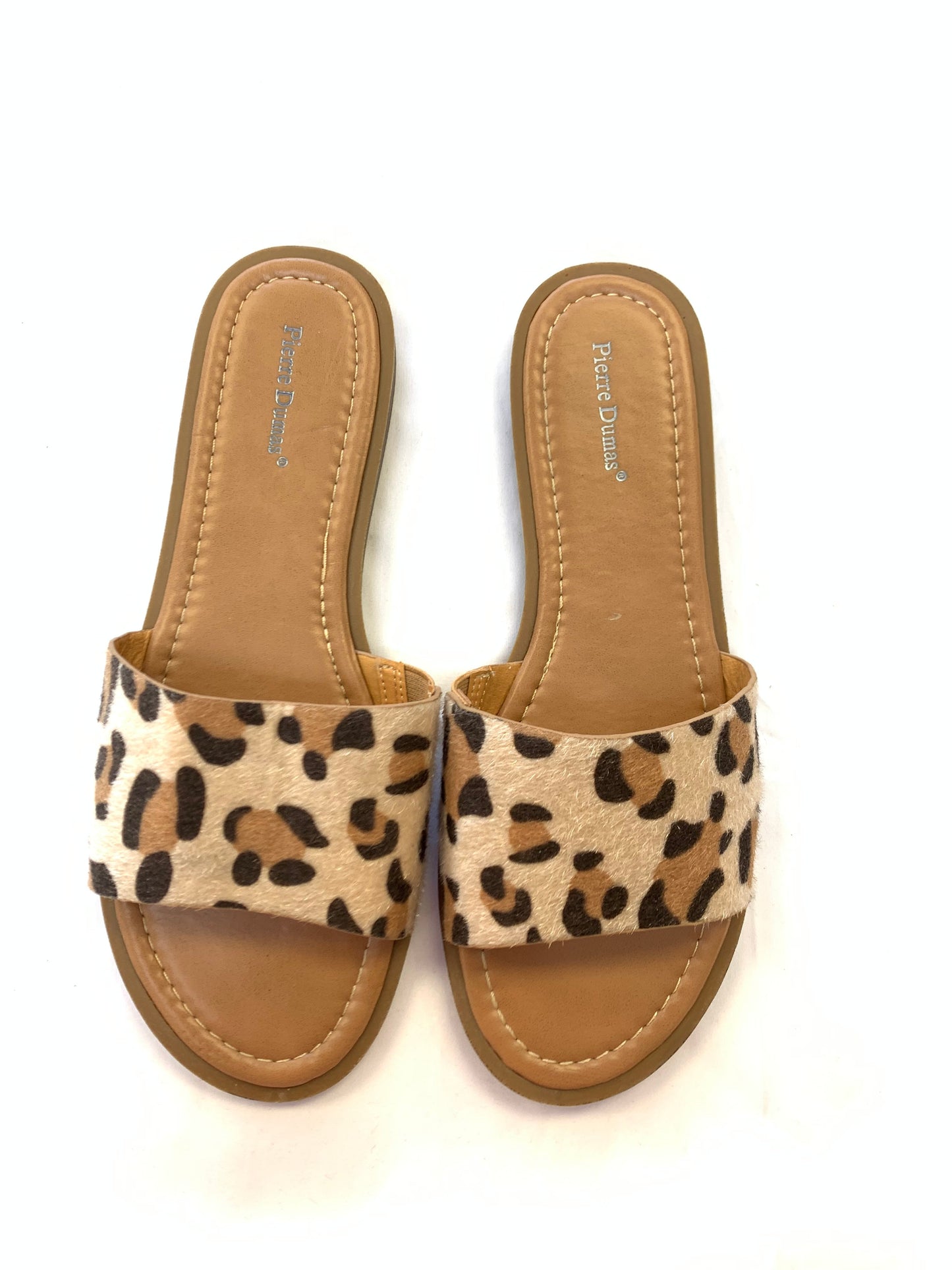 Sandals Flip Flops By Pierre Dumas In Leopard Print, Size: 9