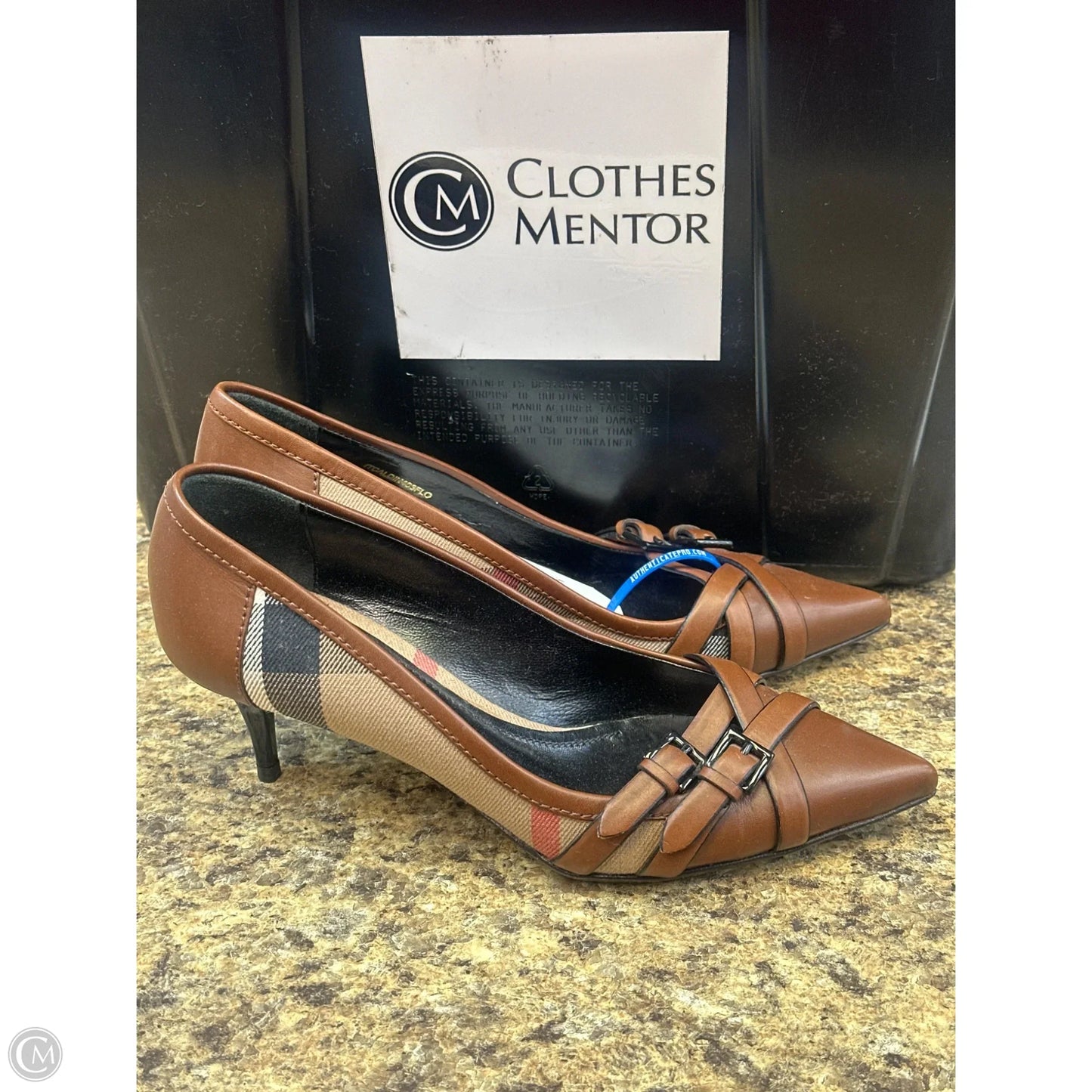 Shoes Designer By Burberry In Burberry Plaid, Size: 35