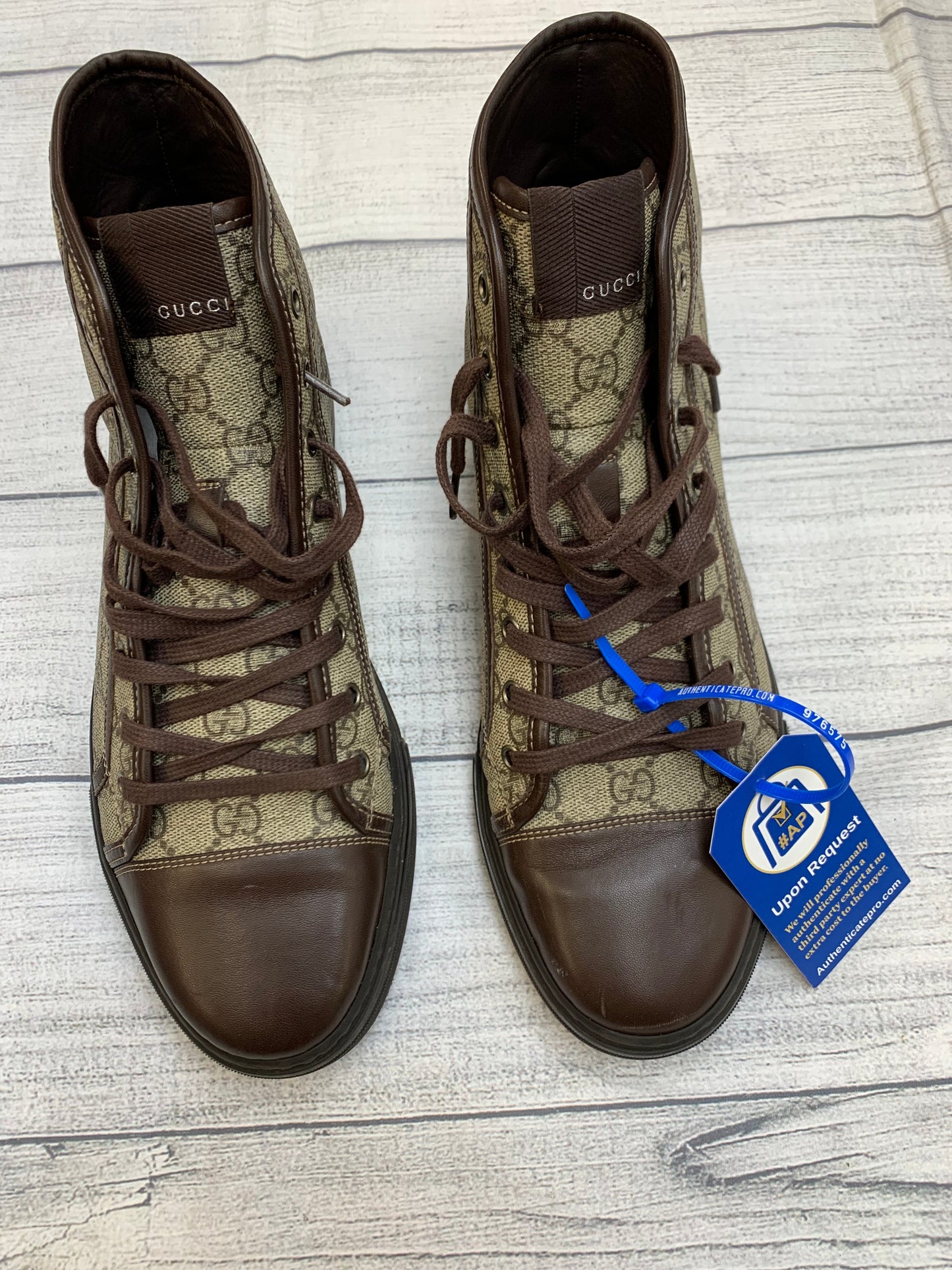 Brown Shoes Designer Gucci, Size 12