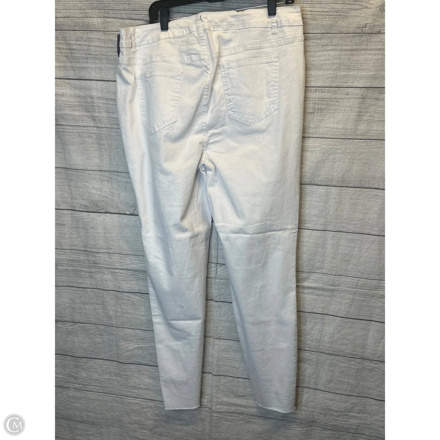 Jeans Straight By Ashley Stewart In White, Size: 18