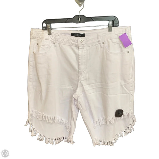Shorts By Ashley Stewart In White, Size: 18