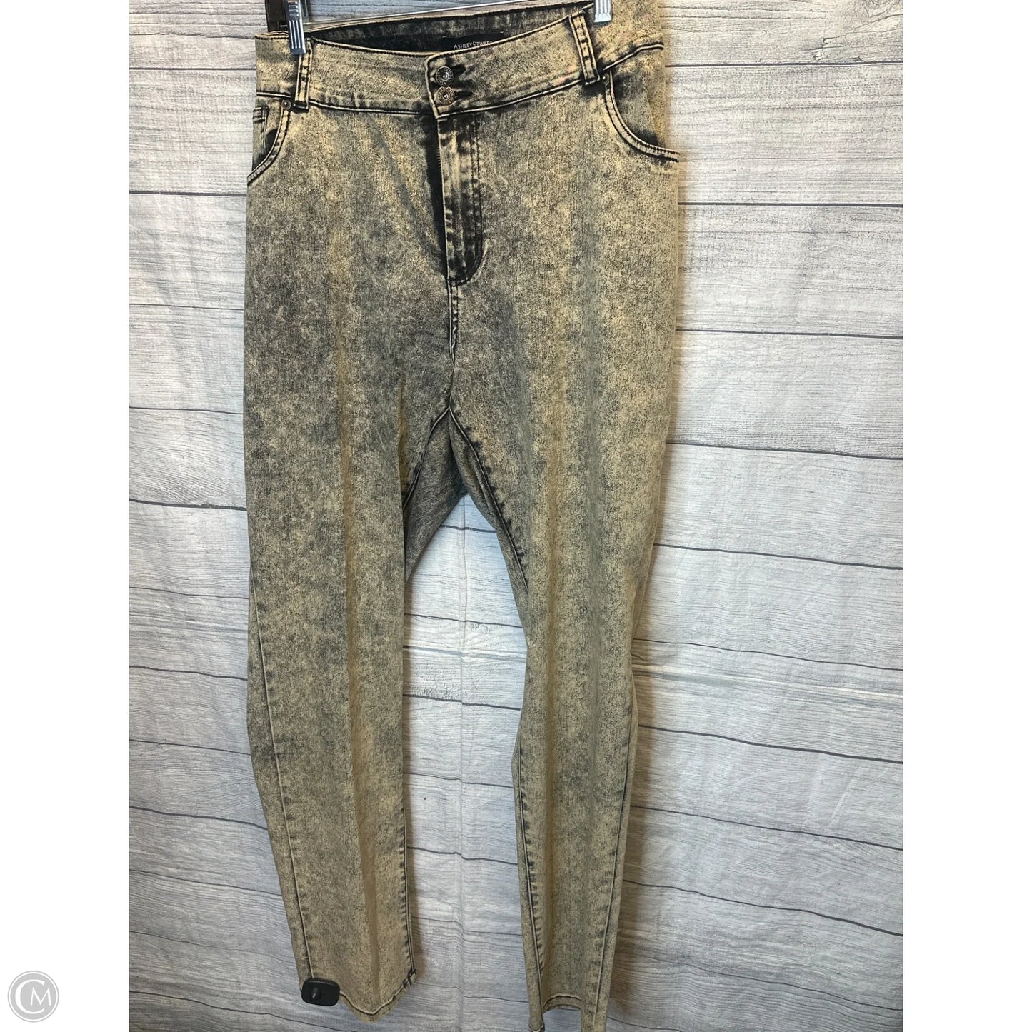 Jeans Straight By Ashley Stewart In Cream, Size: 22