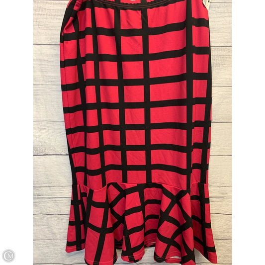 Skirt Maxi By Ashley Stewart In Black & Pink, Size: 18