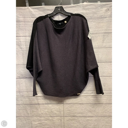 Top Long Sleeve By Tahari In Black & Grey, Size: S