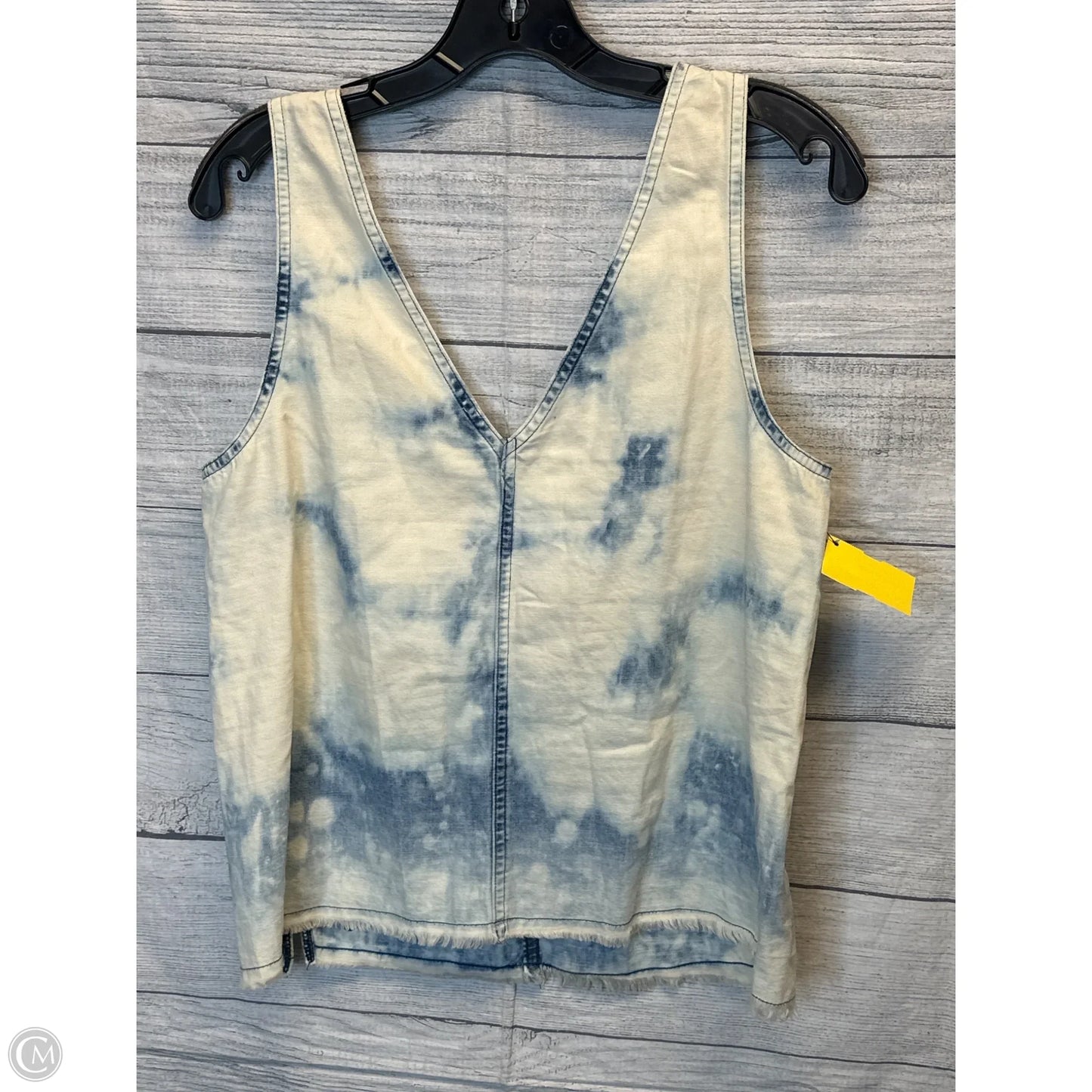 Top Sleeveless By True Religion In Blue & Cream, Size: M