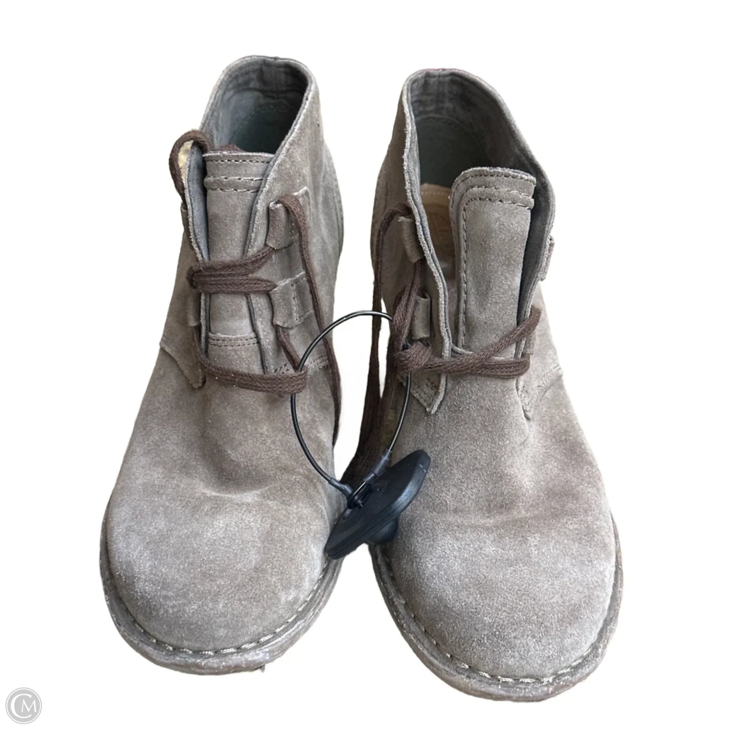 Boots Ankle Heels By Clarks In Taupe, Size: 8.5
