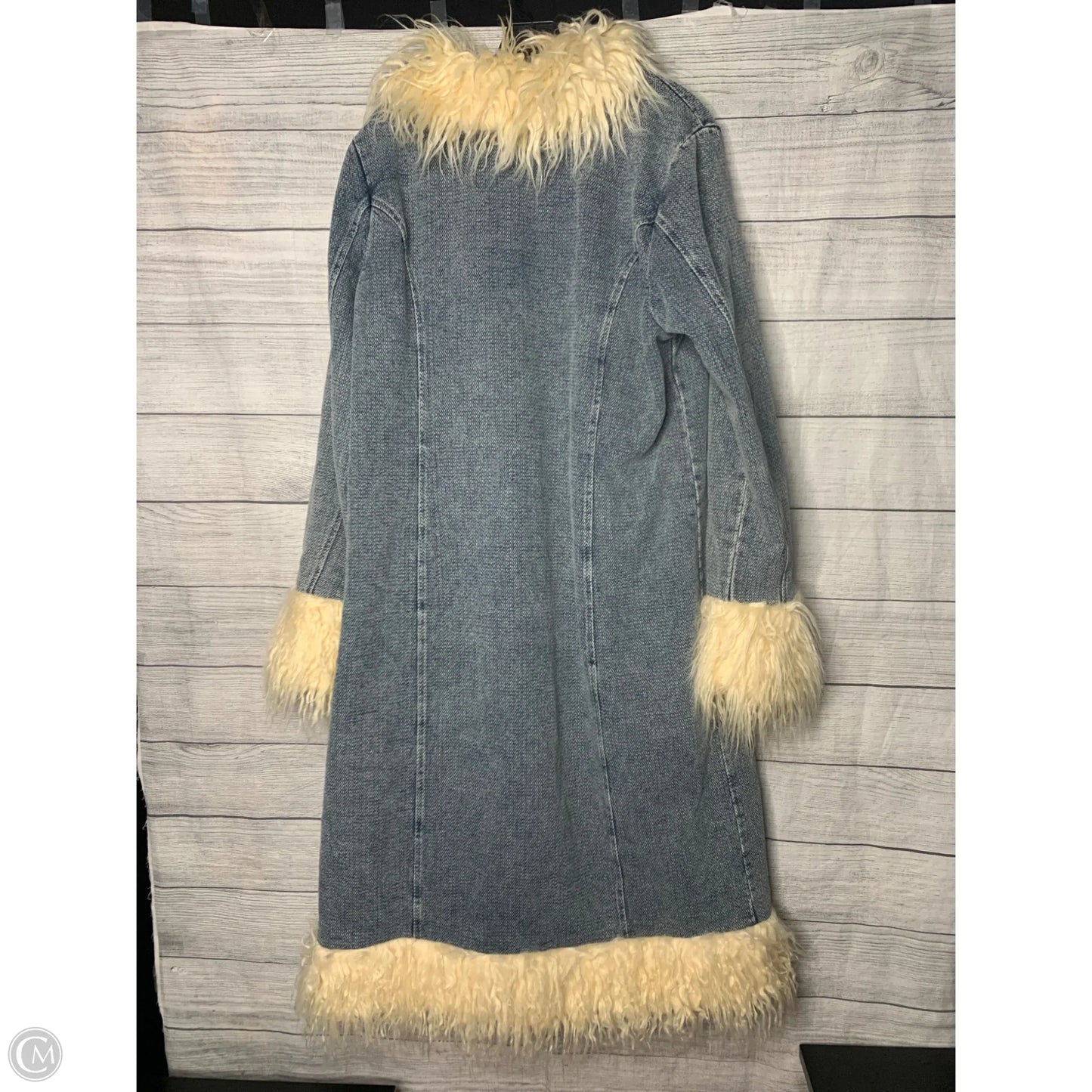 Coat Other By Fashion Nova In Blue & Cream, Size: Xl