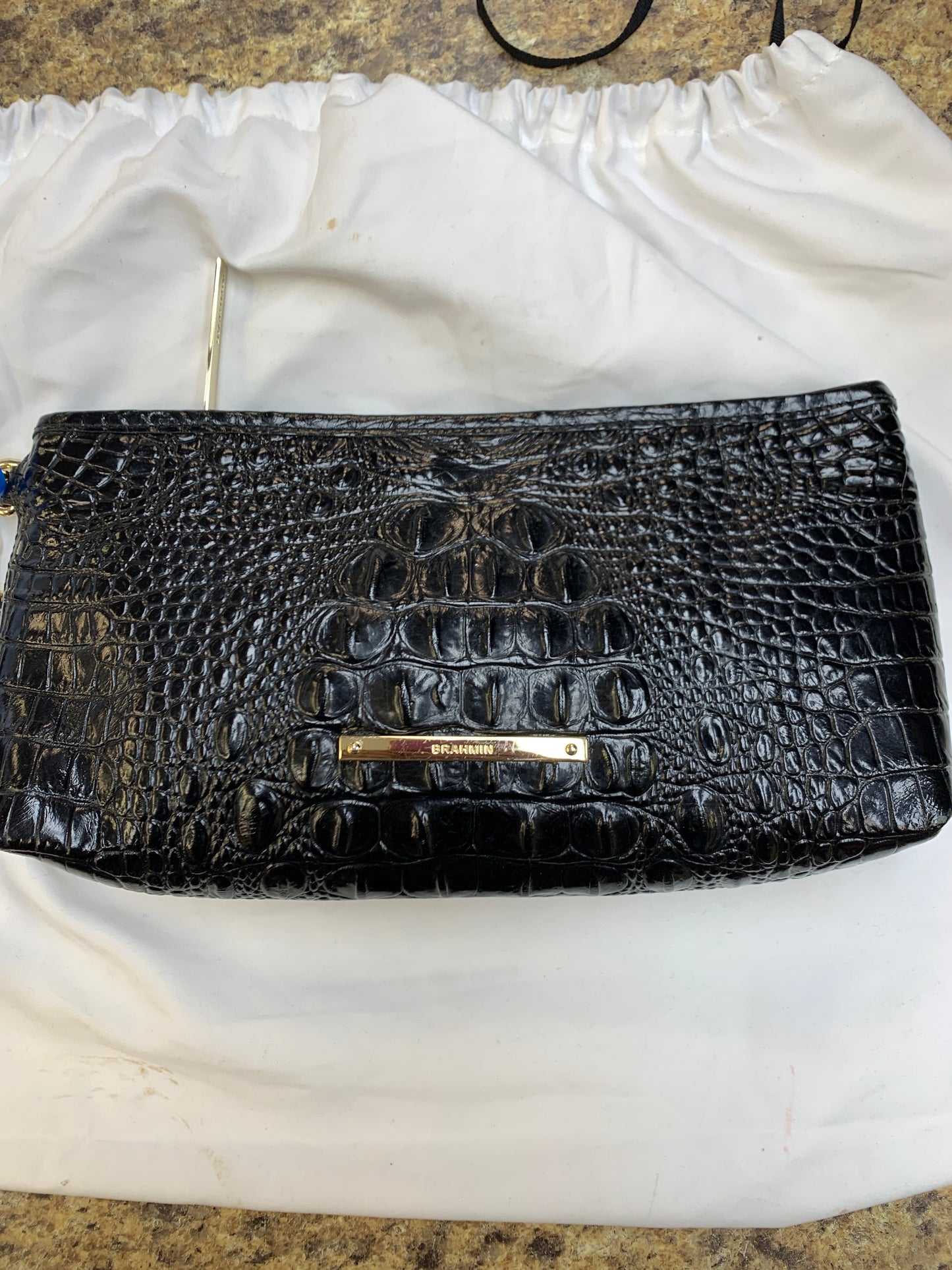 Black Clutch Designer Brahmin, Size Medium