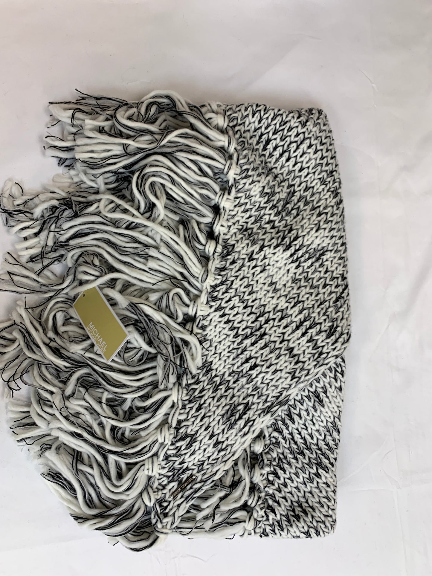 Shawl By Michael Kors In Black & White, Size: Osfm