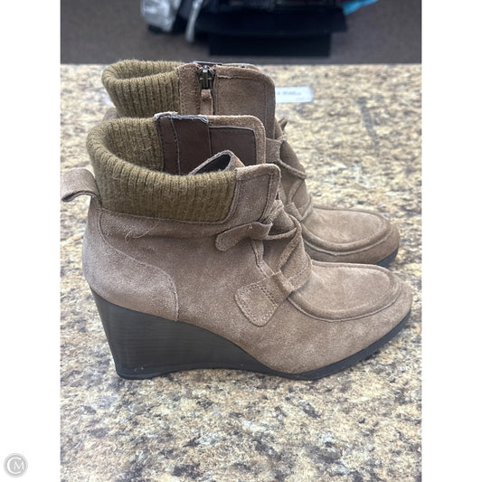Shoes Heels Wedge By Franco Sarto In Brown, Size: 8.5