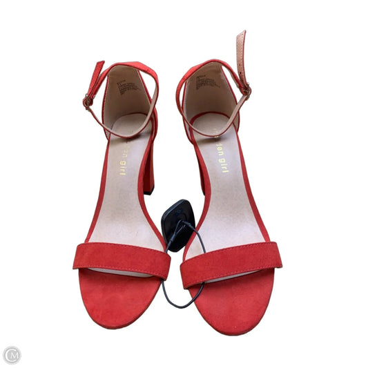 Shoes Heels Block By Madden Girl In Red, Size: 7.5