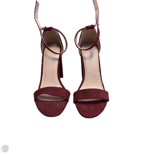 Shoes Heels Block By Charlotte Russe In Maroon, Size: 6