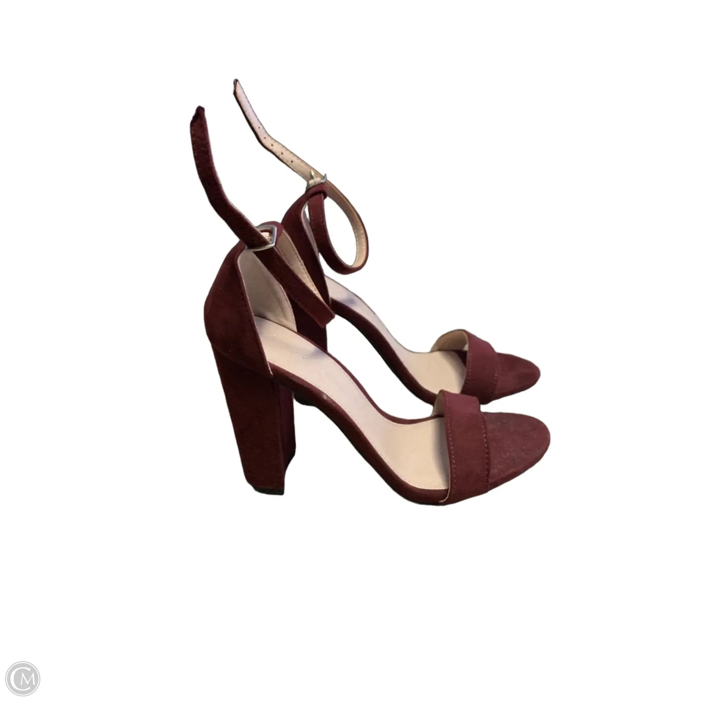Shoes Heels Block By Charlotte Russe In Maroon, Size: 6