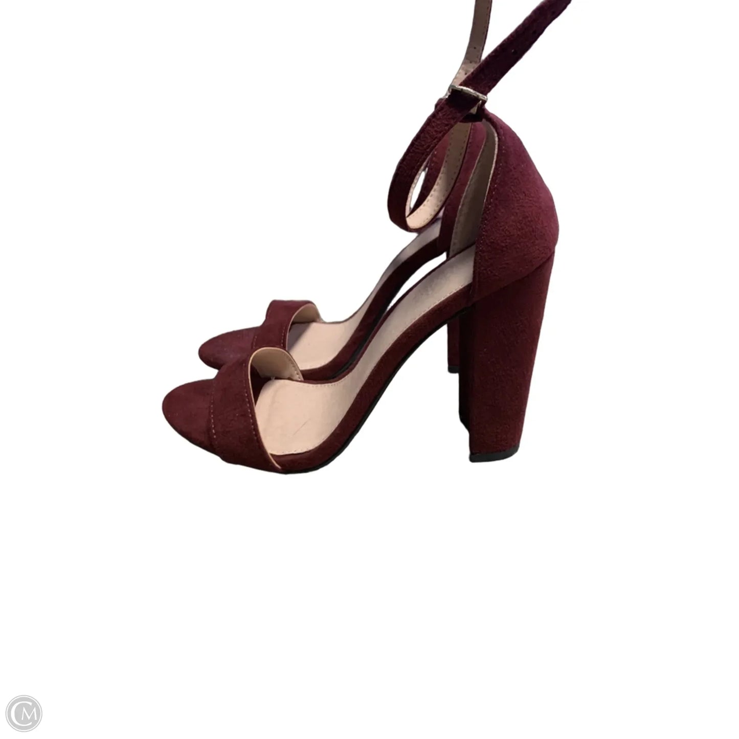 Shoes Heels Block By Charlotte Russe In Maroon, Size: 6