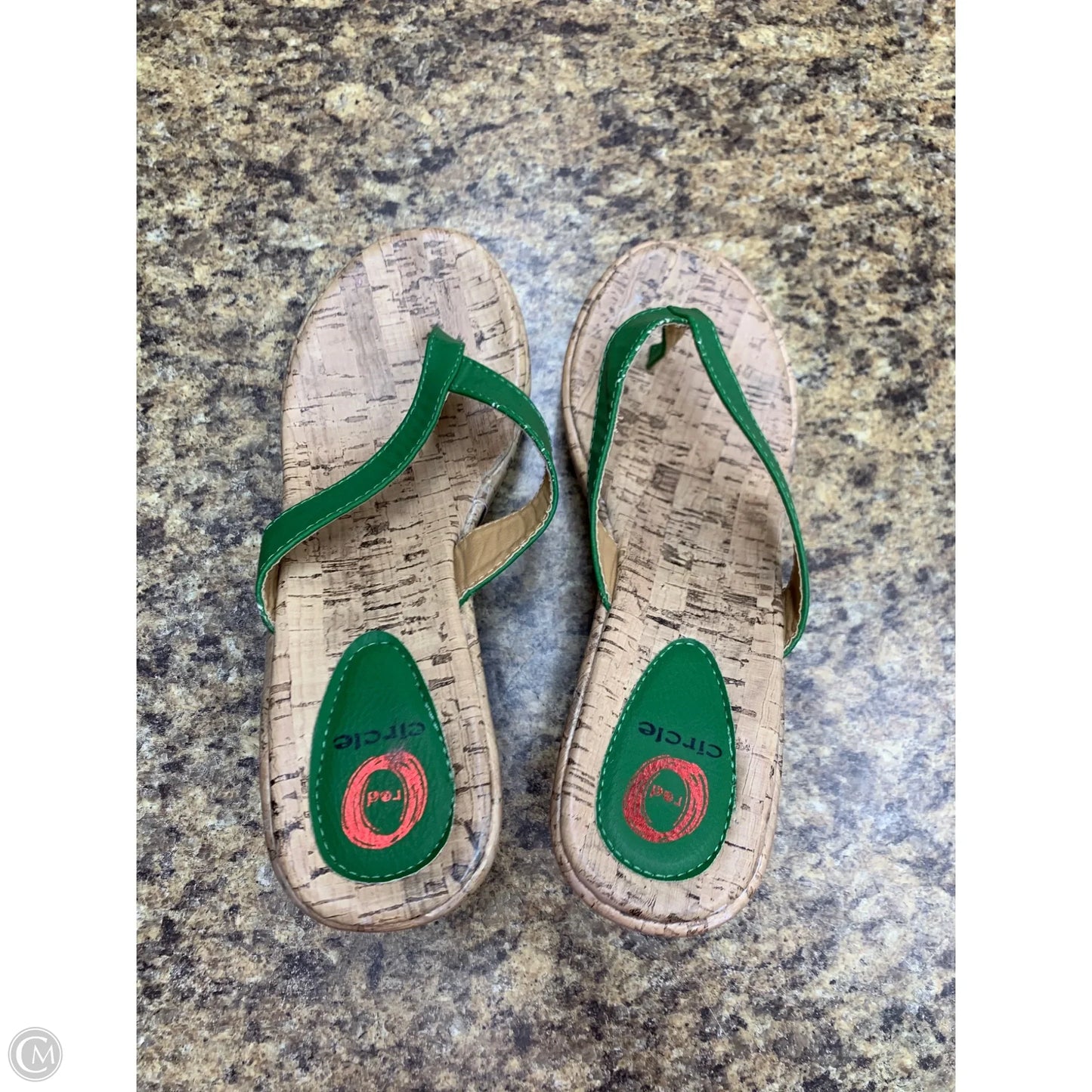 Shoes Heels Wedge By Clothes Mentor In Green, Size: 8.5