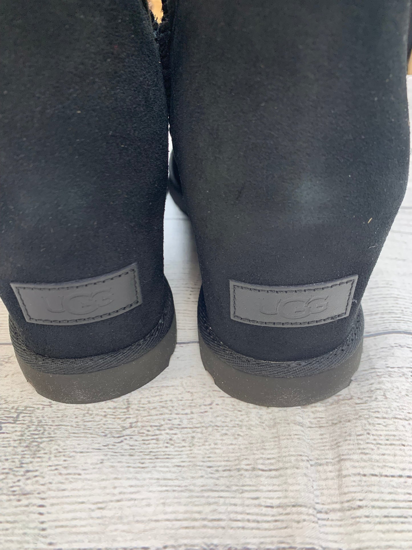 Black Boots Ankle Flats Ugg, Size 12