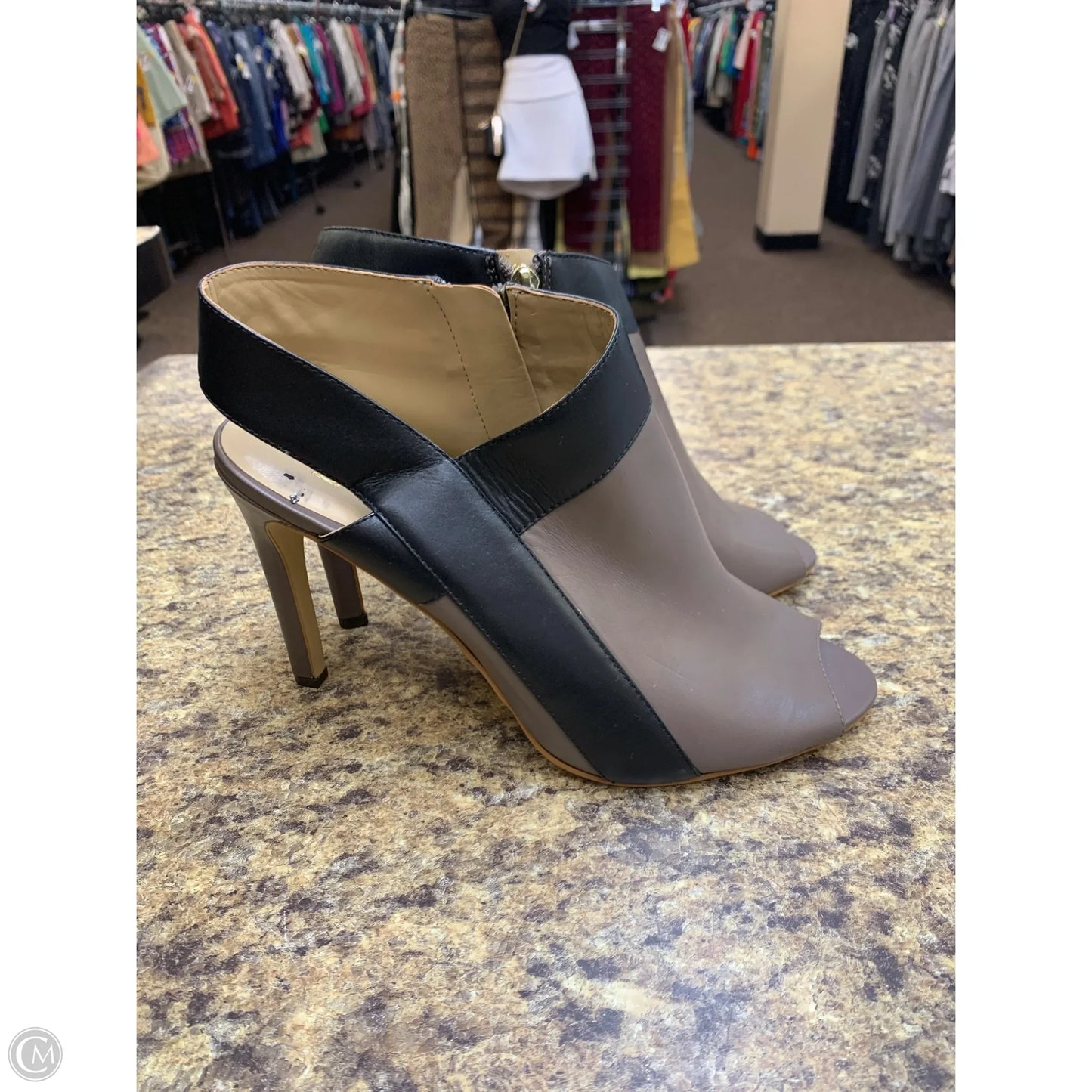 Boots Ankle Heels By Ann Taylor In Brown, Size: 10