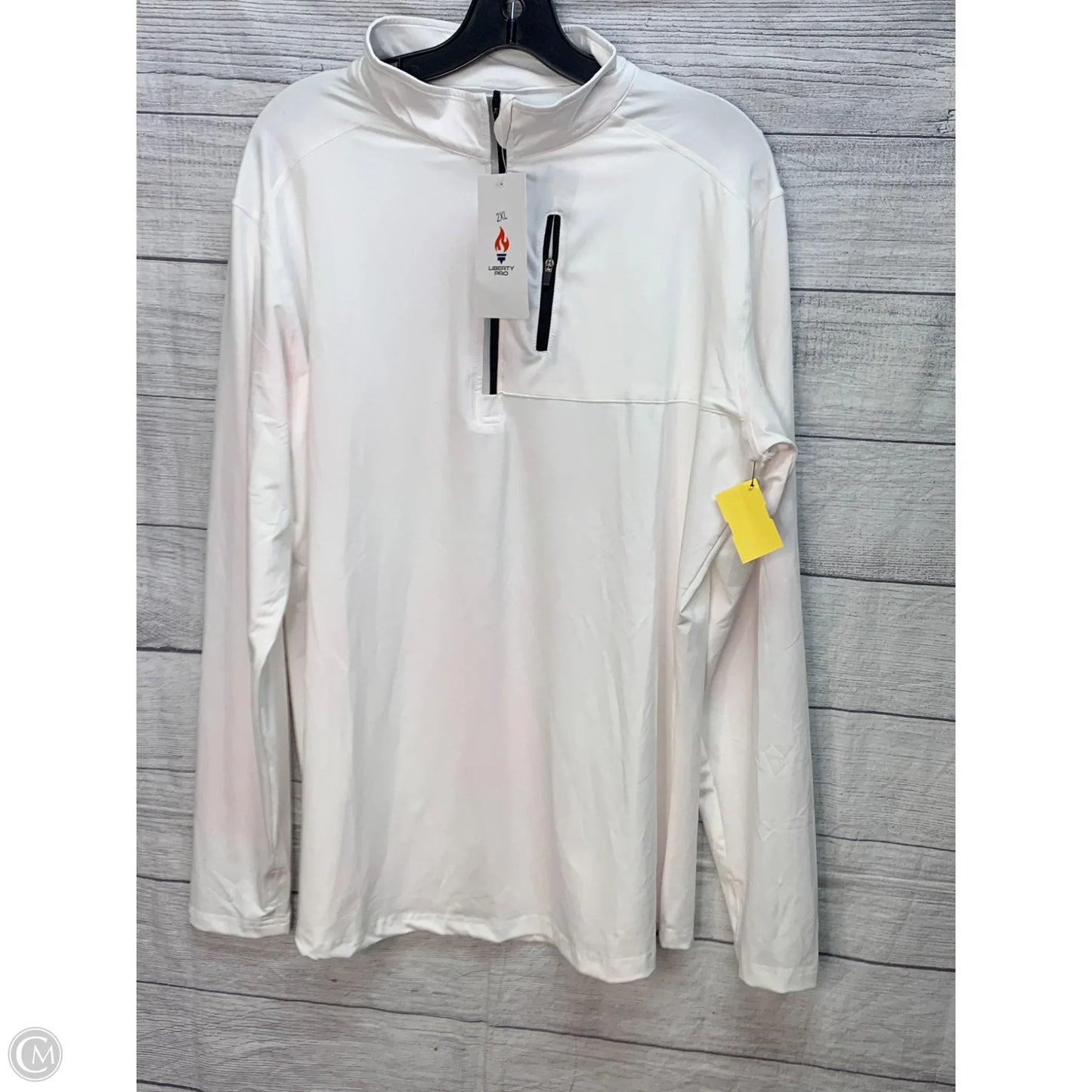 Athletic Jacket By Clothes Mentor In White, Size: 2x