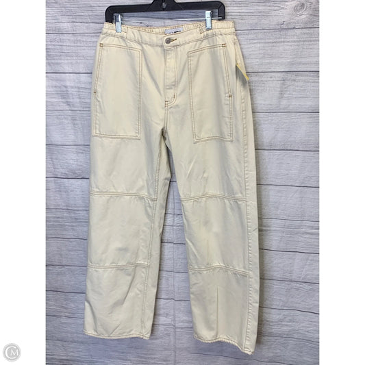 Jeans Wide Leg By Fashion Nova In Cream, Size: 13