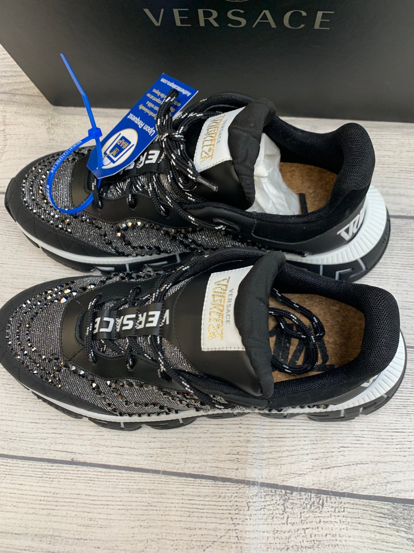 Black Shoes Designer Versace, Size 9.5