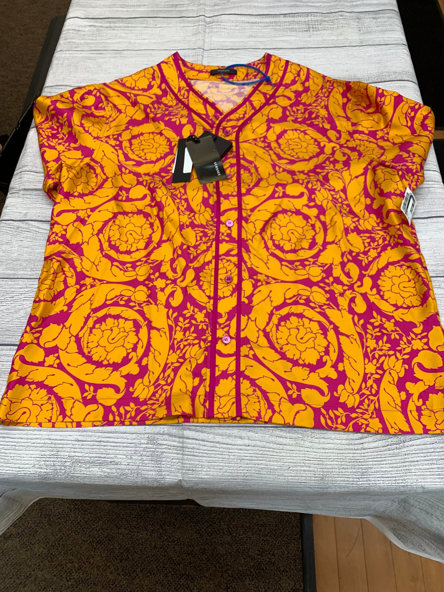 Multi-colored Top Short Sleeve Versace