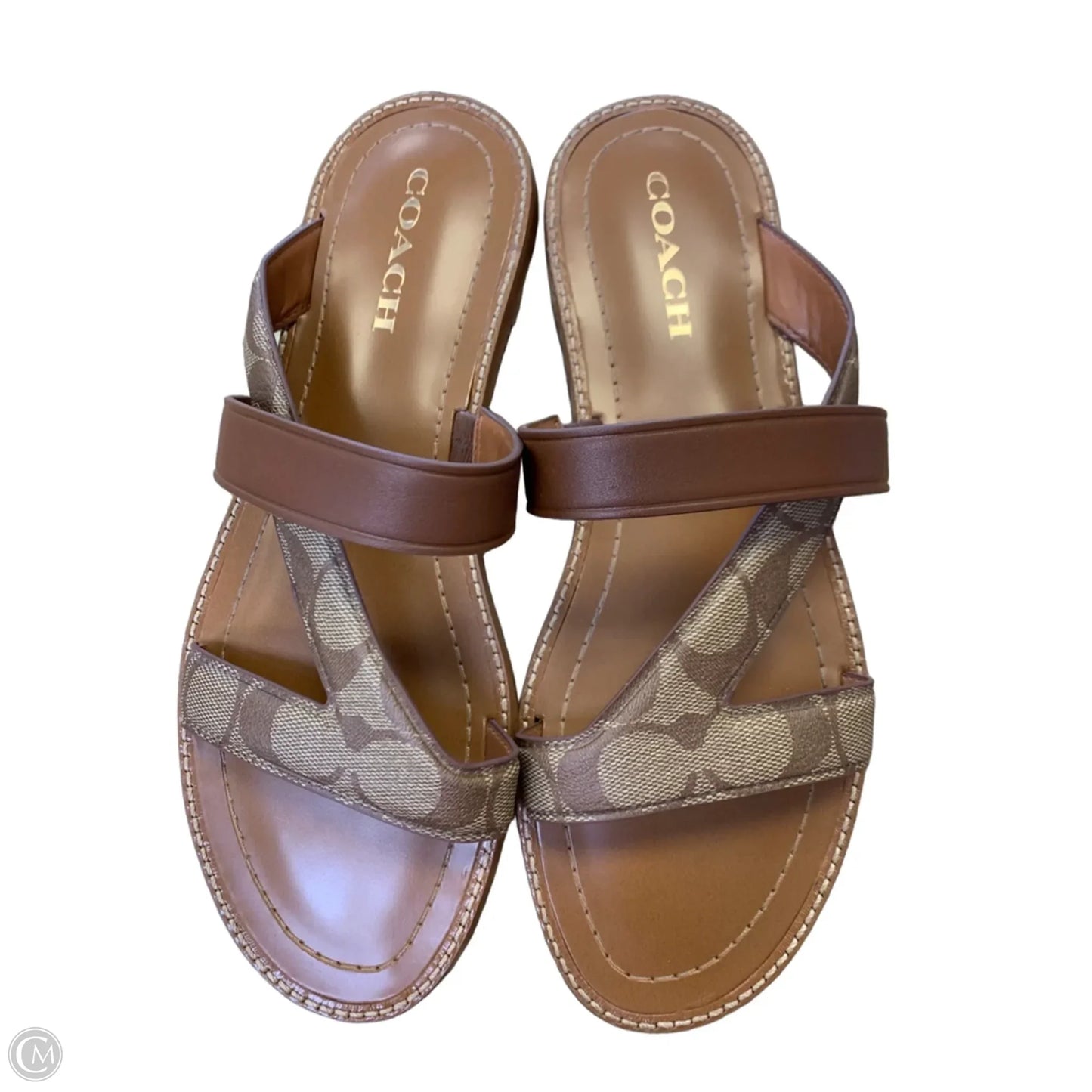 Sandals Designer By Coach In Brown, Size: 10