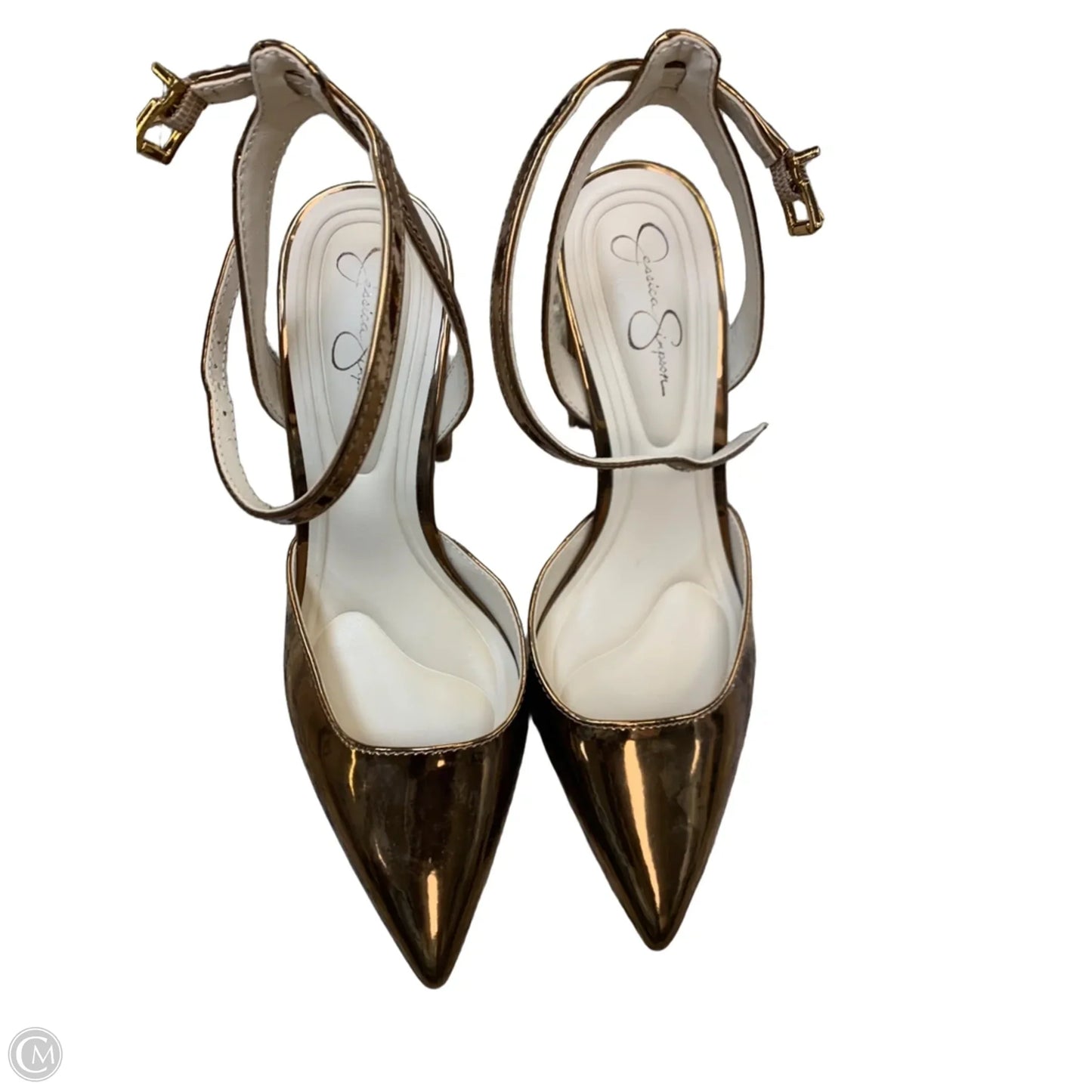 Shoes Heels Block By Jessica Simpson In Gold, Size: 6