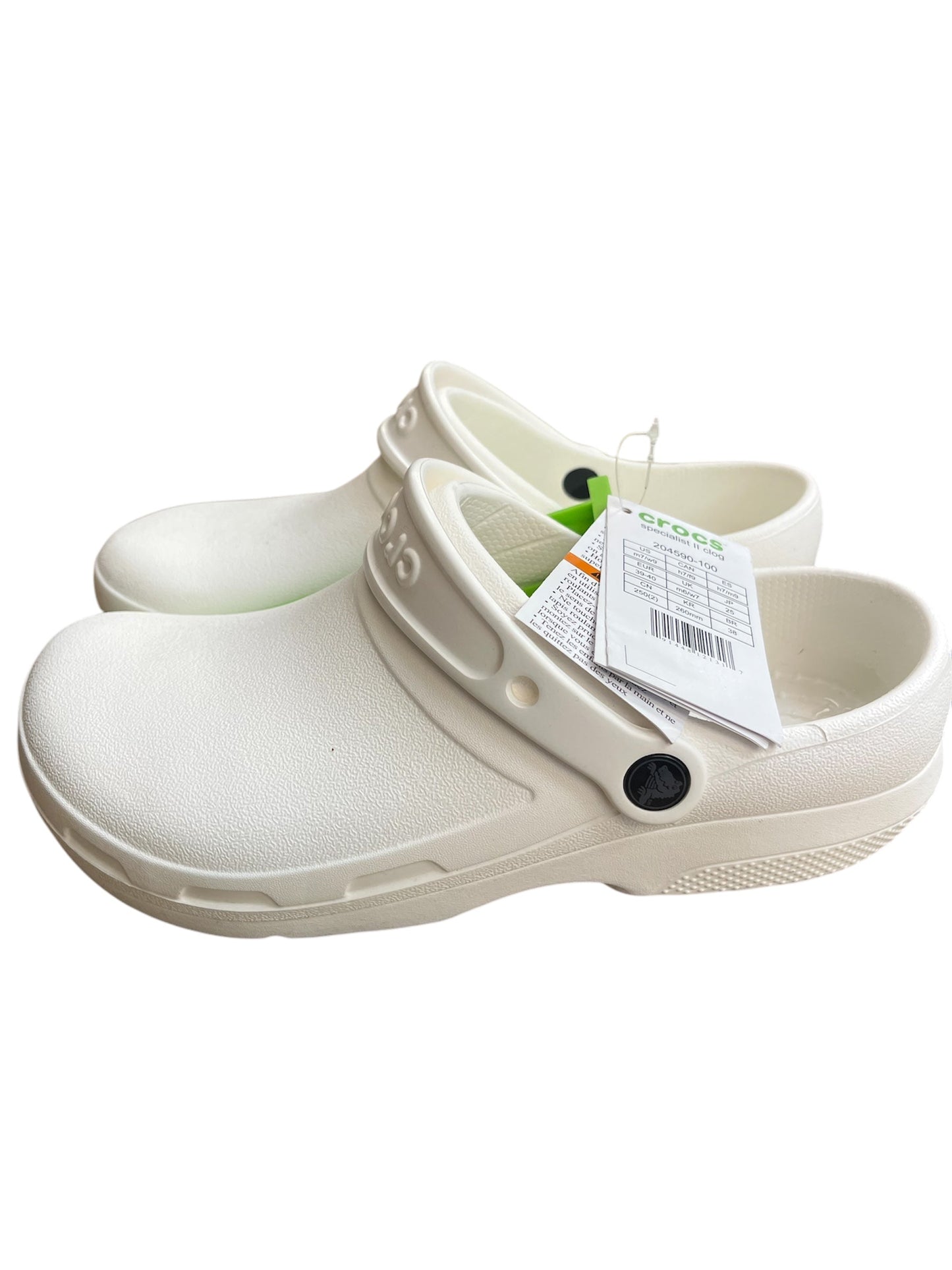 Shoes Flats By Crocs In White, Size: 9