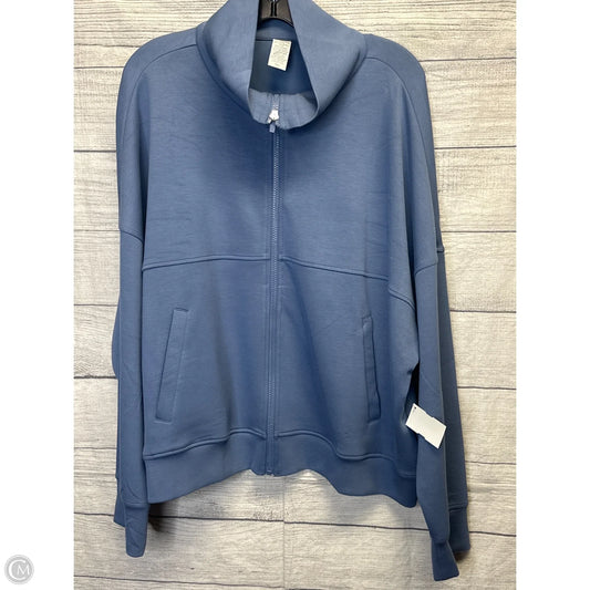 Athletic Jacket By Rbx In Blue, Size: 2x