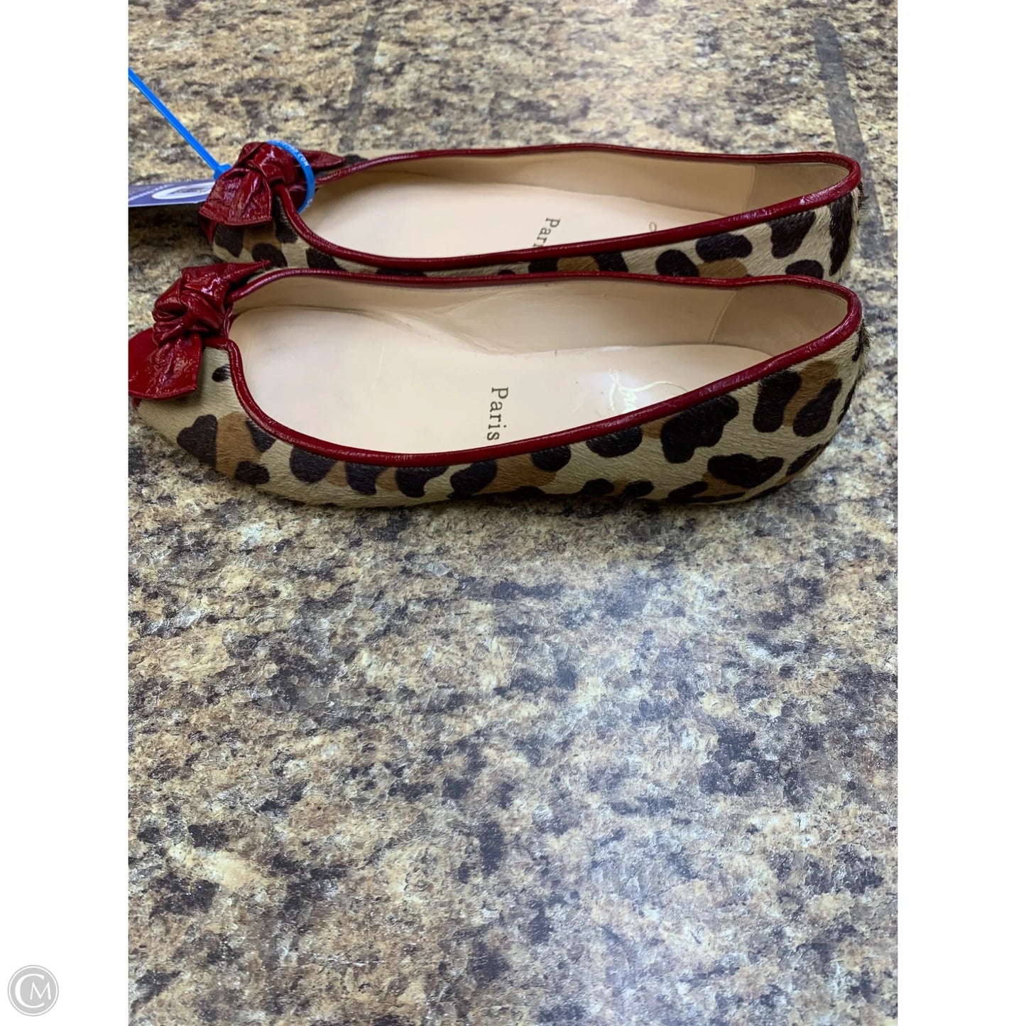 Shoes Luxury Designer By Christian Louboutin In Animal Print, Size: 8.5