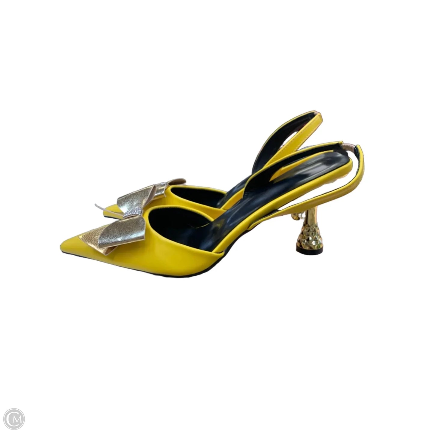 Shoes Heels Kitten By Cmf In Yellow, Size: 12