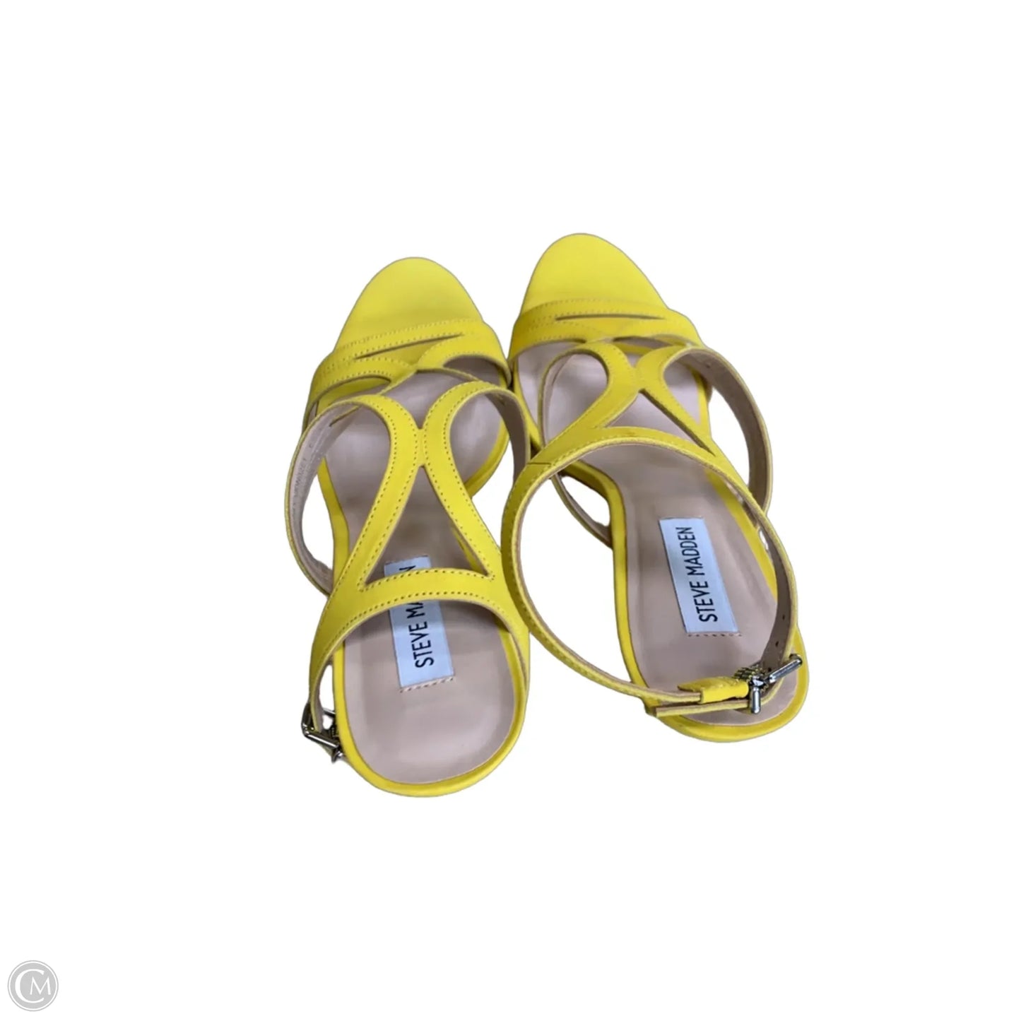 Sandals Heels Stiletto By Steve Madden In Yellow, Size: 9.5