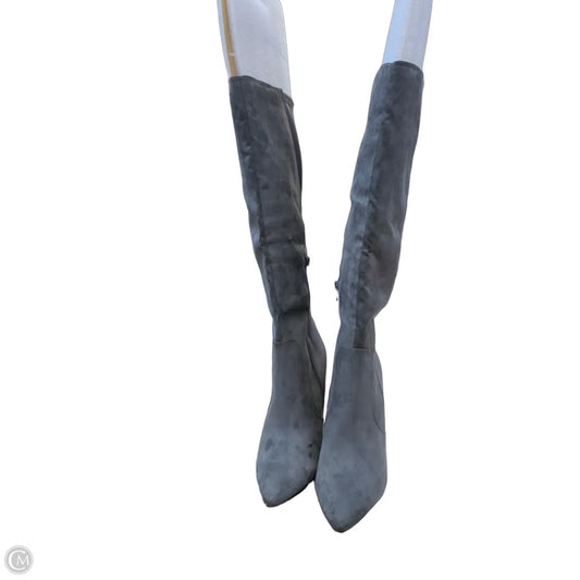 Boots Knee Heels By Cmf In Grey, Size: 11
