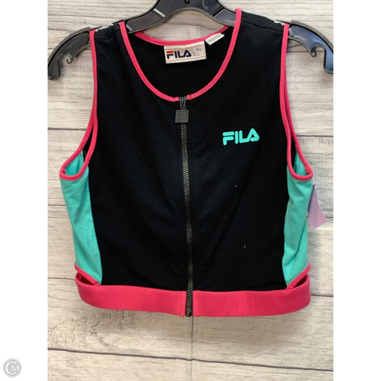 Athletic Tank Top By Fila In Black, Size: L