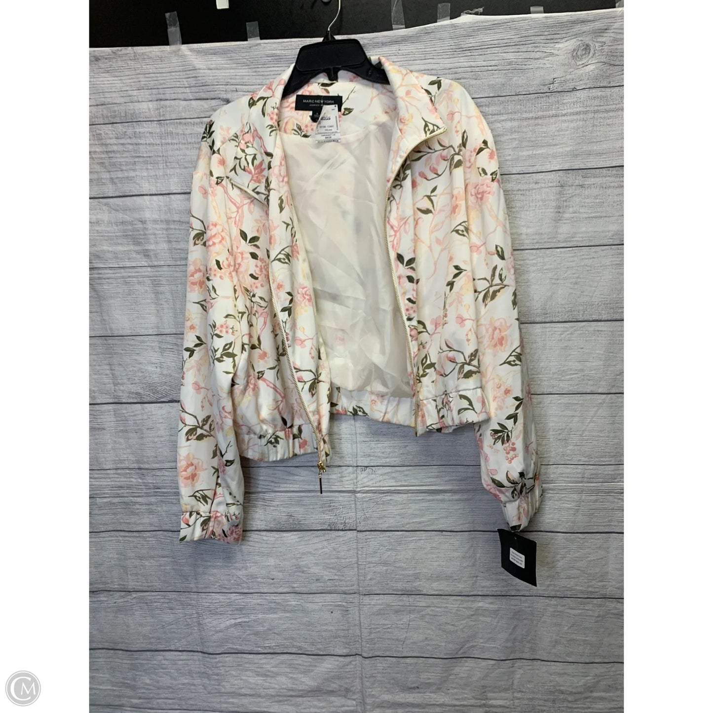 Jacket Shirt By Marc New York In Floral Print, Size: L