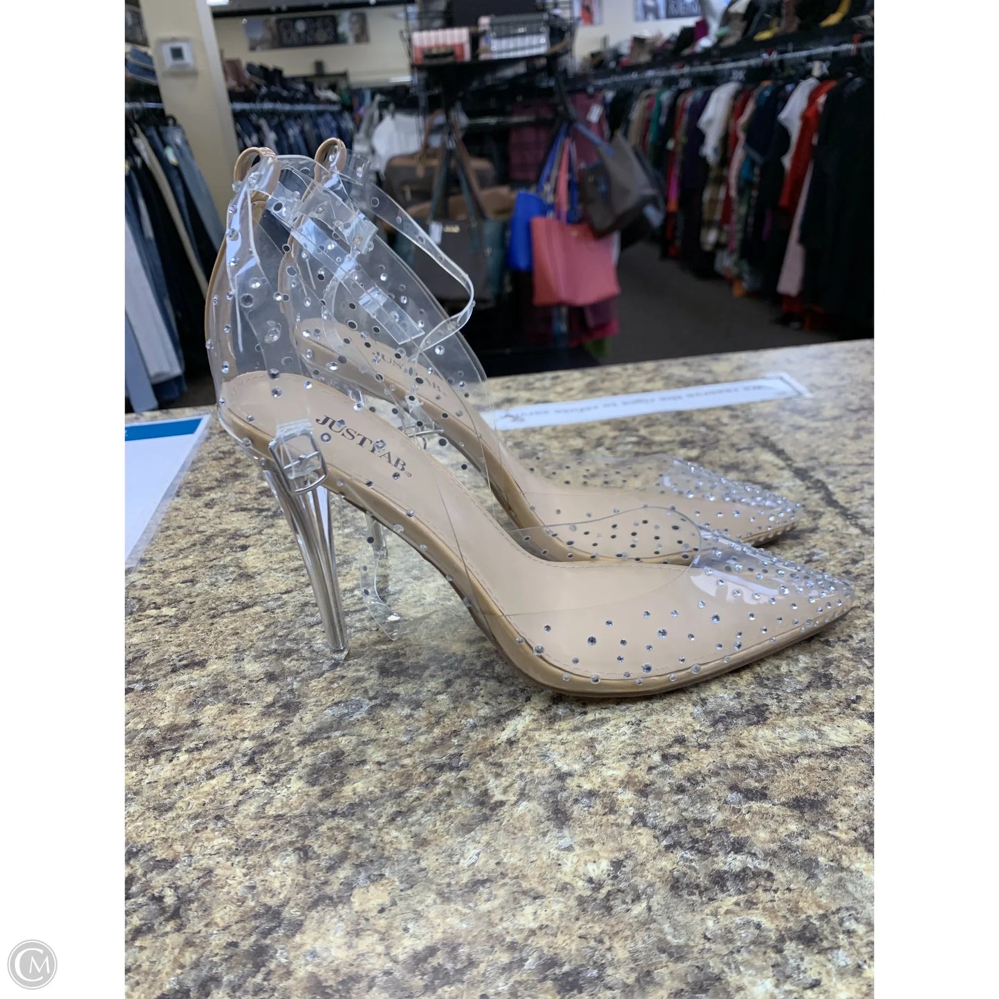Shoes Heels Stiletto By Justfab In Clear, Size: 11
