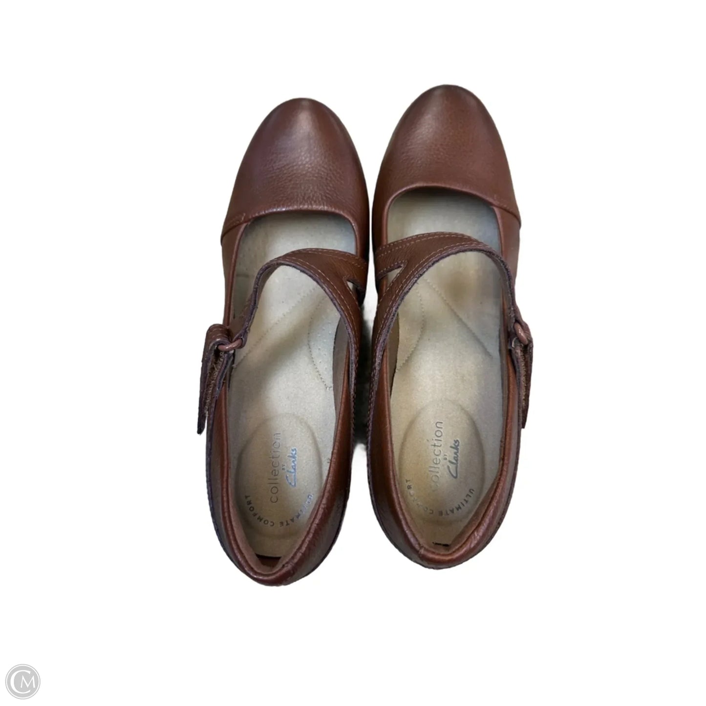 Shoes Heels Block By Clarks In Brown, Size: 7.5