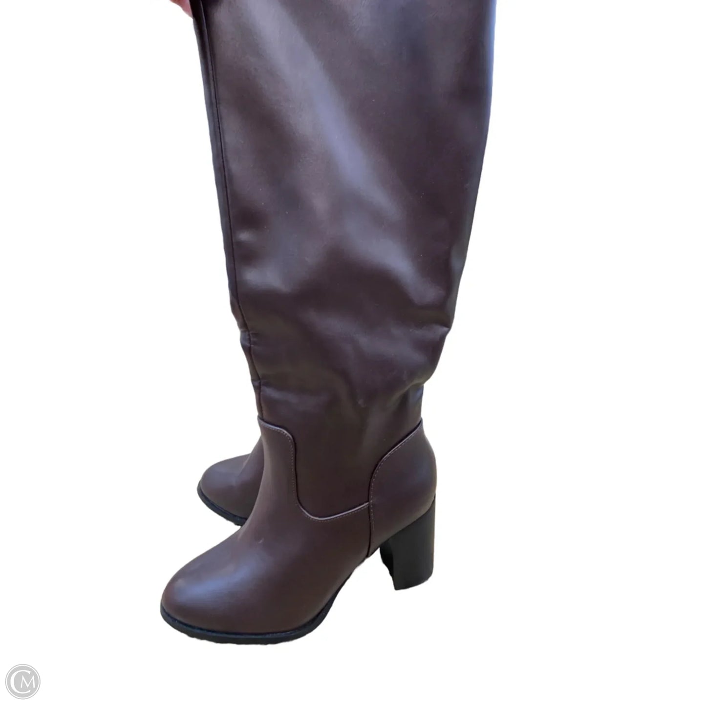 Boots Knee Heels By Allegra K In Brown, Size: 7.5