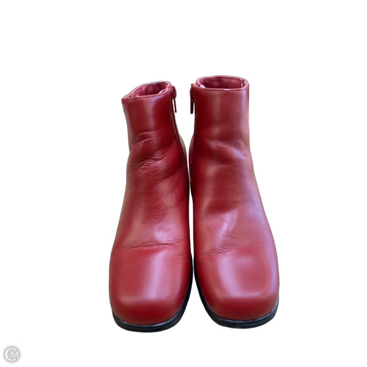 Boots Ankle Heels By Aj Valanci In Red, Size: 7.5