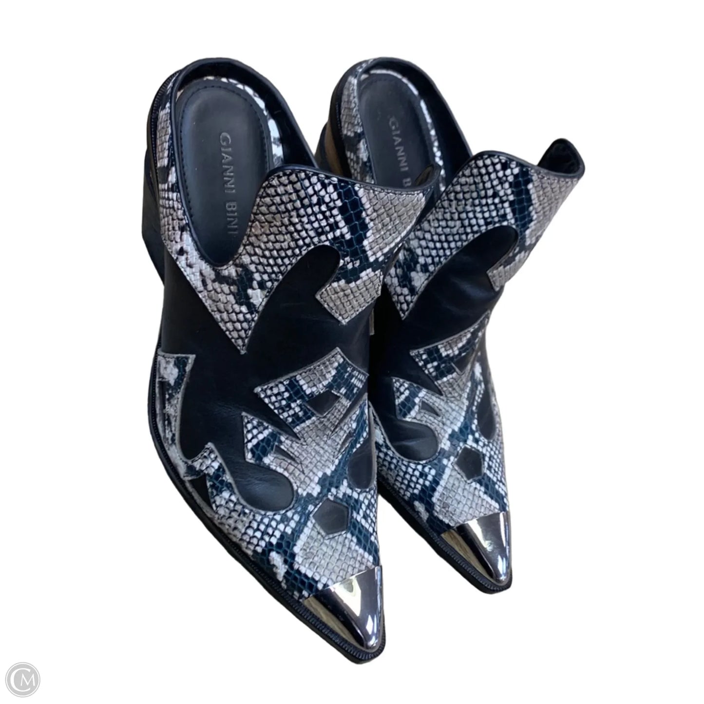 Shoes Heels Block By Gianni Bini In Snakeskin Print, Size: 8.5
