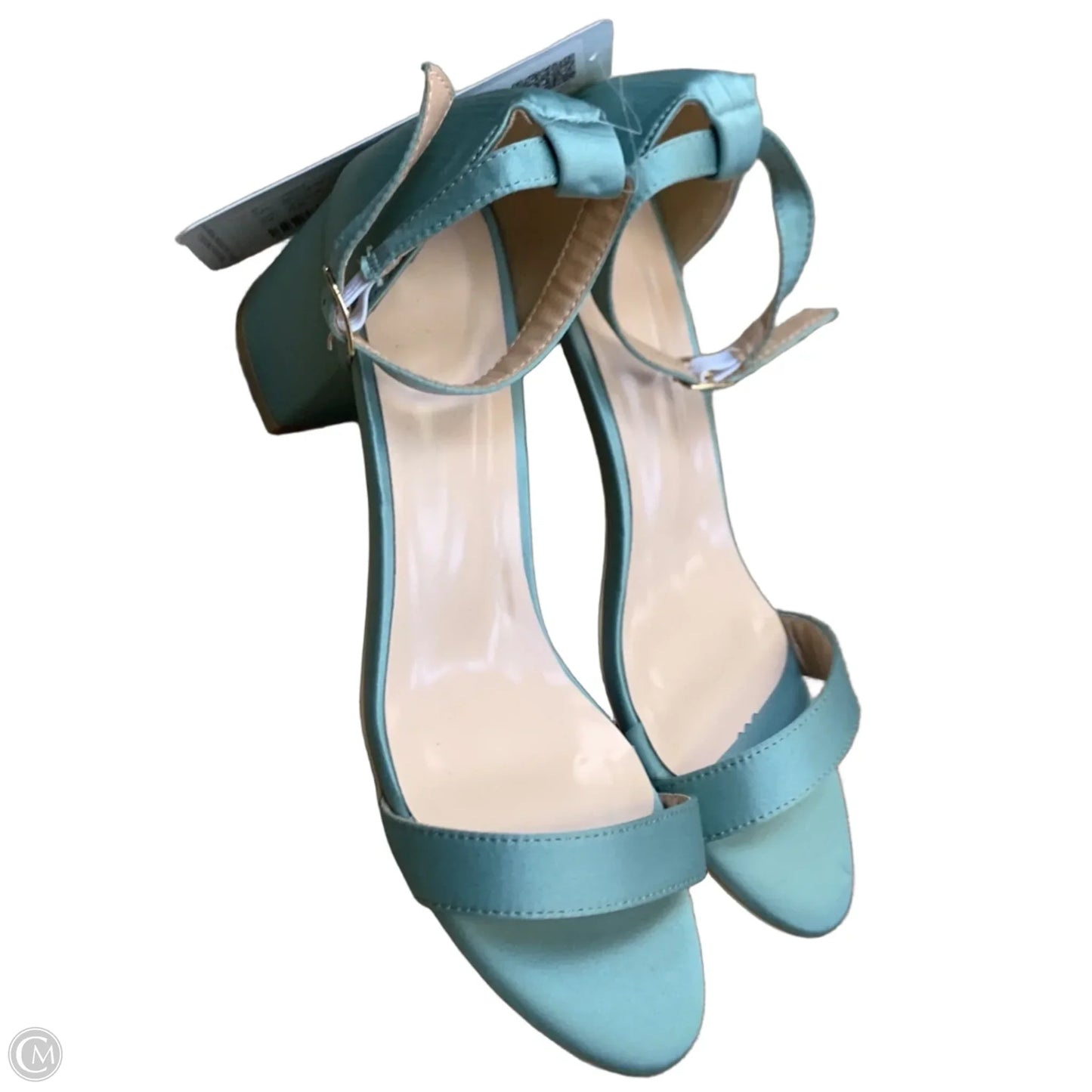 Shoes Heels Block By Cmf In Teal, Size: 8.5