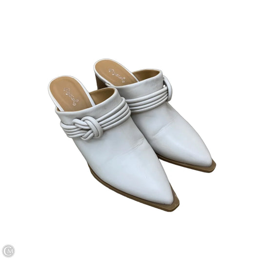 Shoes Heels Block By Qupid In Cream, Size: 7