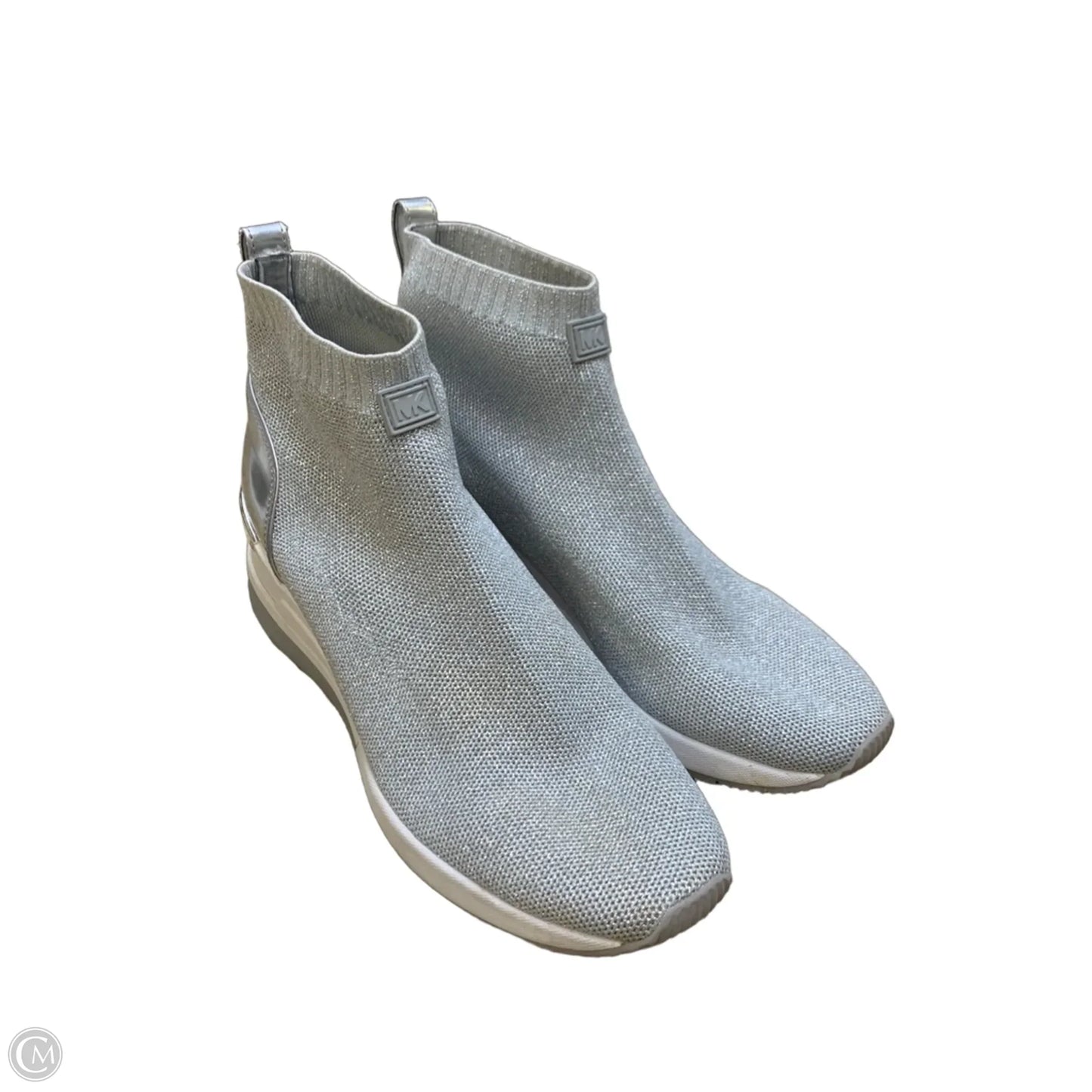 Shoes Sneakers By Michael By Michael Kors In Silver, Size: 9.5