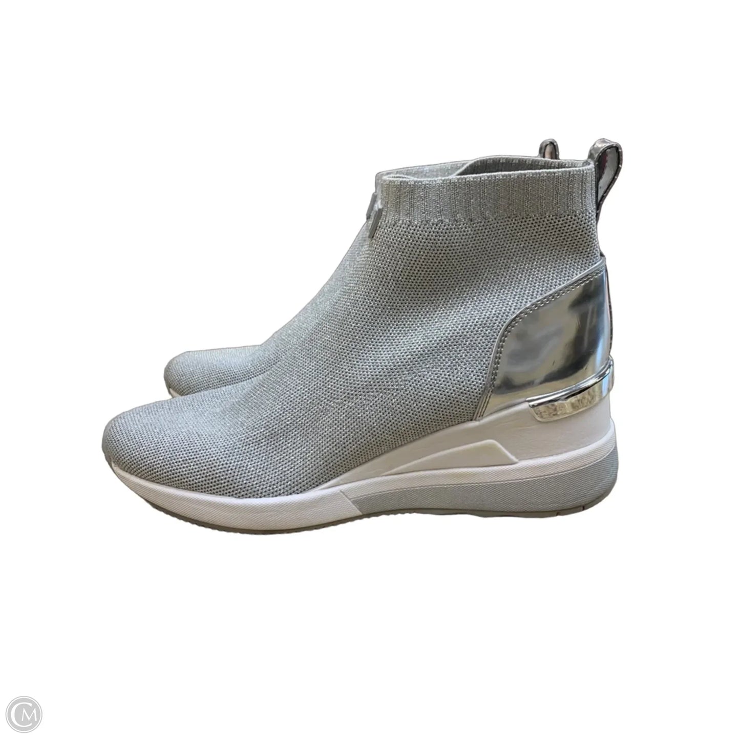 Shoes Sneakers By Michael By Michael Kors In Silver, Size: 9.5