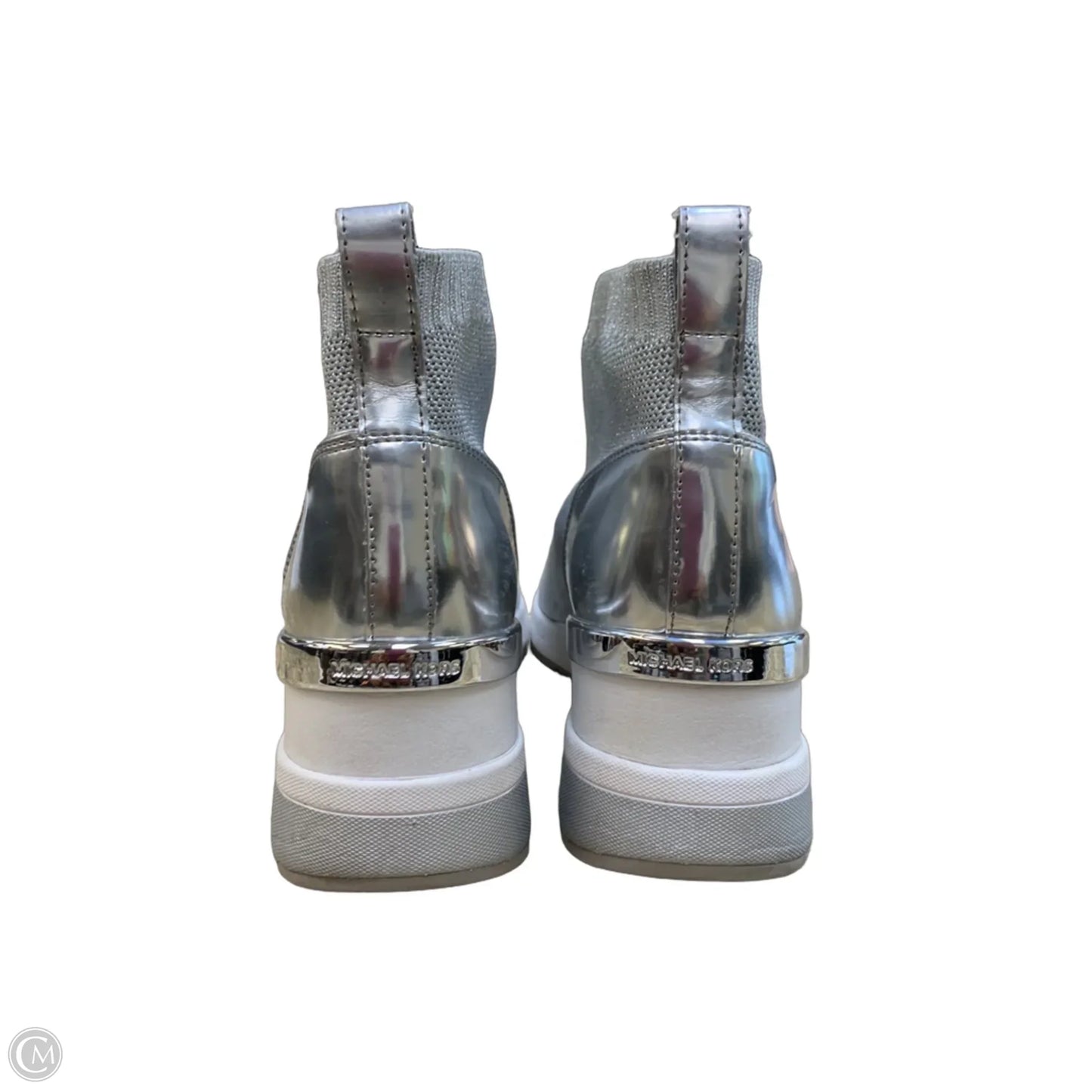 Shoes Sneakers By Michael By Michael Kors In Silver, Size: 9.5