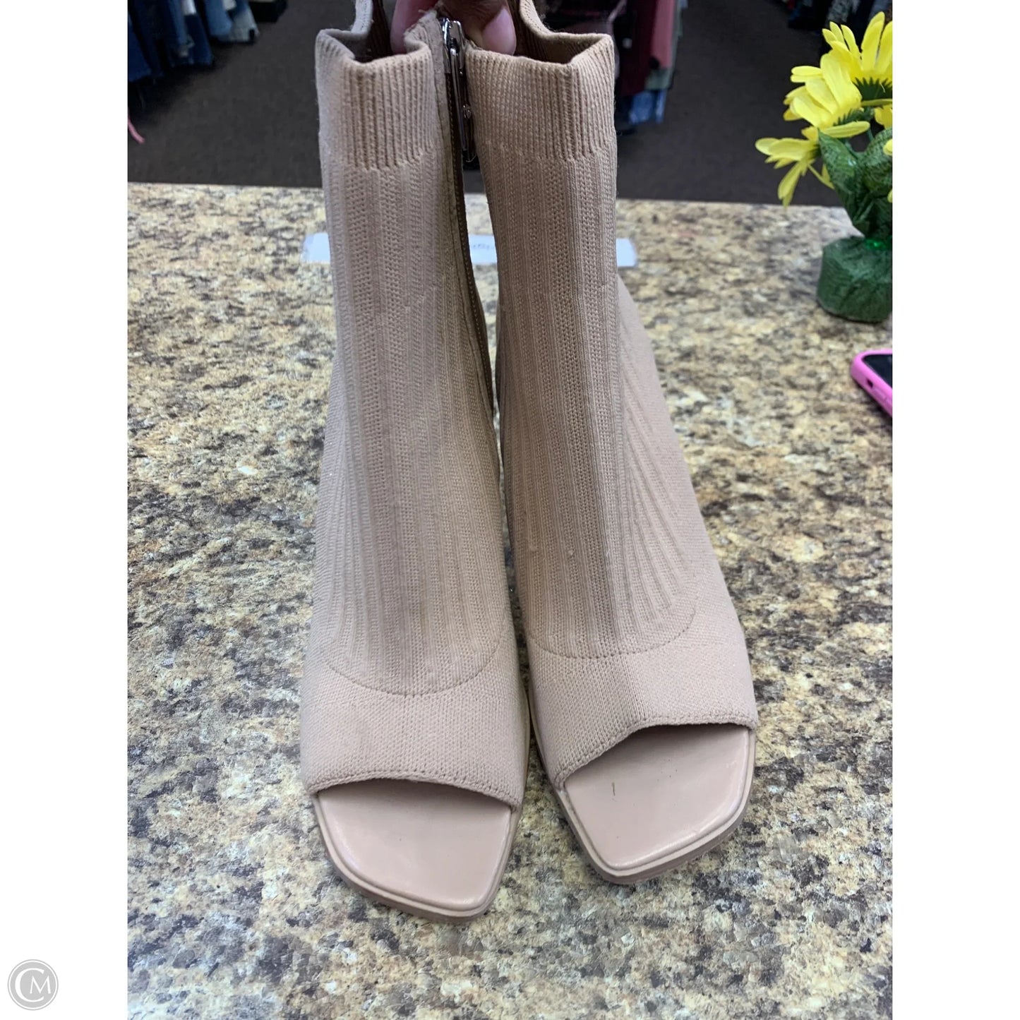 Sandals Heels Stiletto By Jennifer Lopez In Beige, Size: 8.5