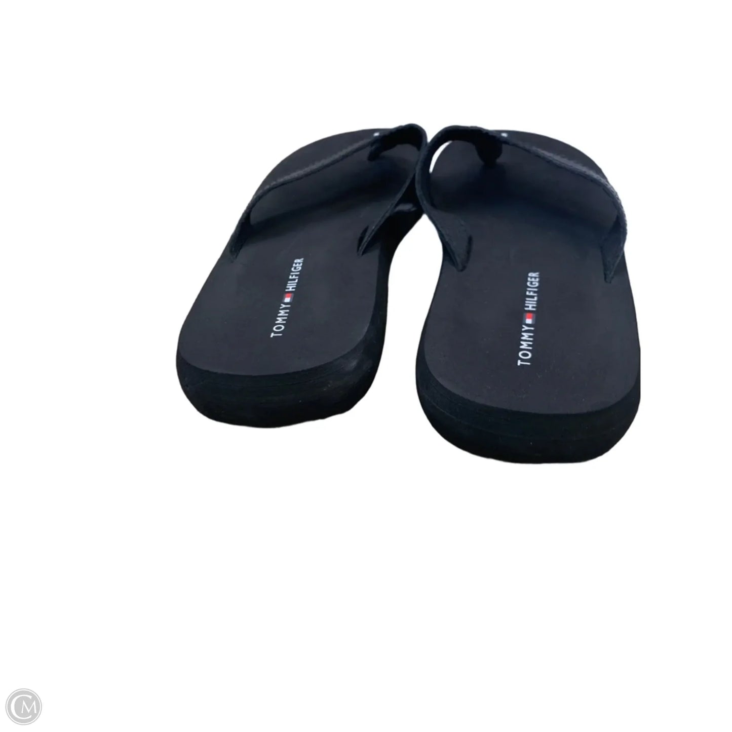 Sandals Flip Flops By Tommy Hilfiger In Black, Size: 11