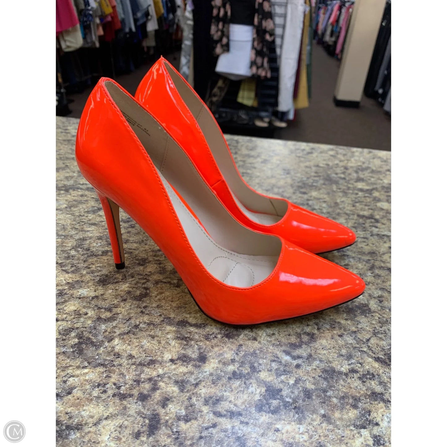 Shoes Heels Stiletto By Anne Michelle In Orange, Size: 8.5