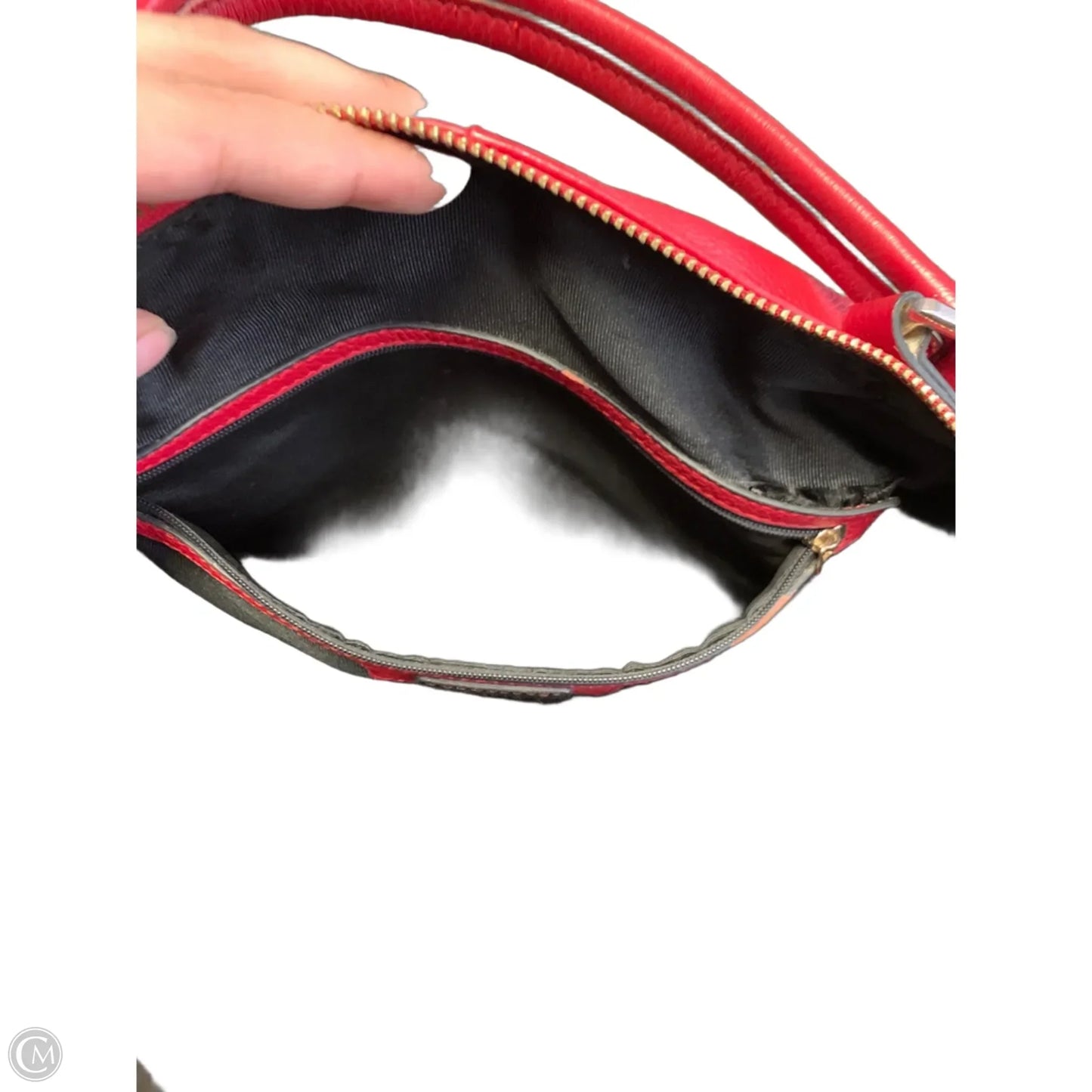 Handbag Leather By Cme, Size: Large