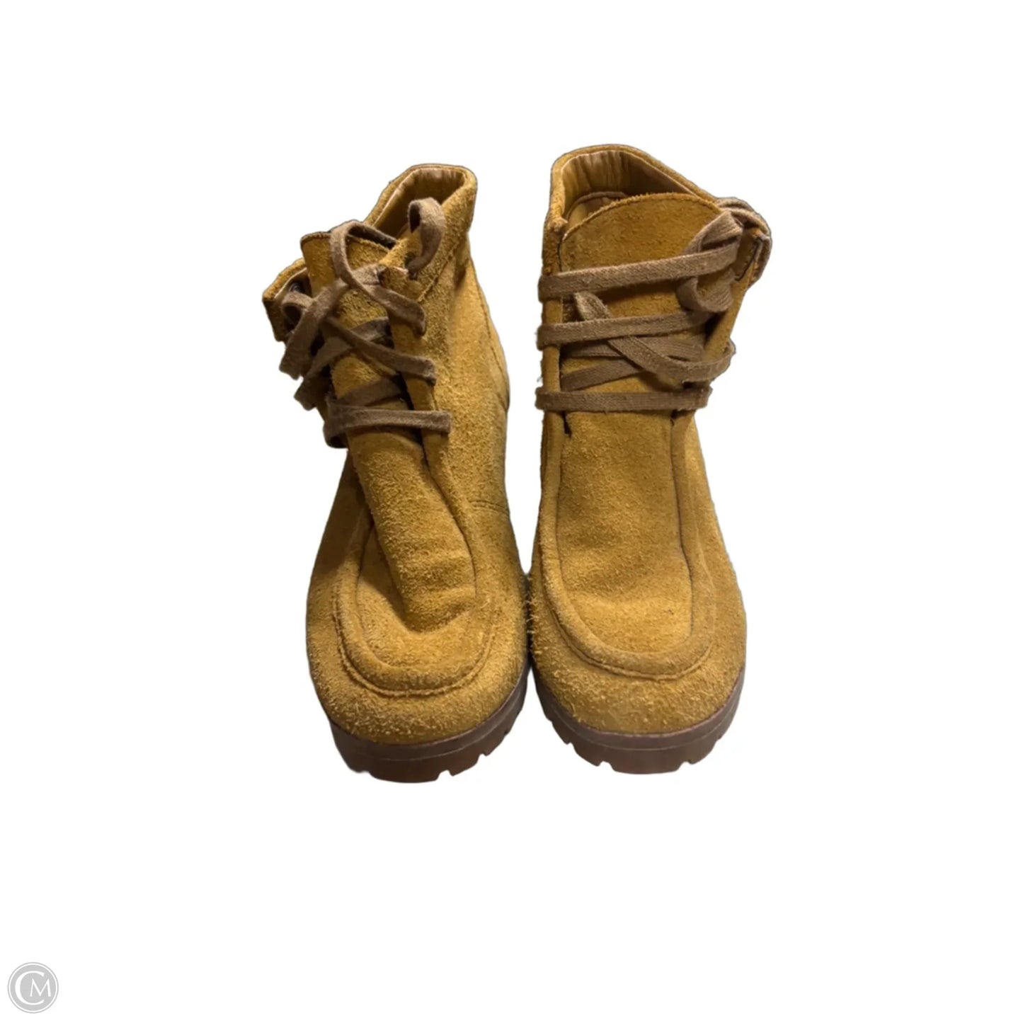 Boots Ankle Heels By Timberland In Tan, Size: 7